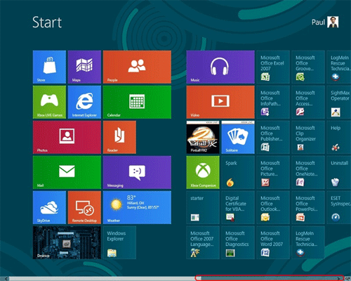 Windows 8 Start Screen